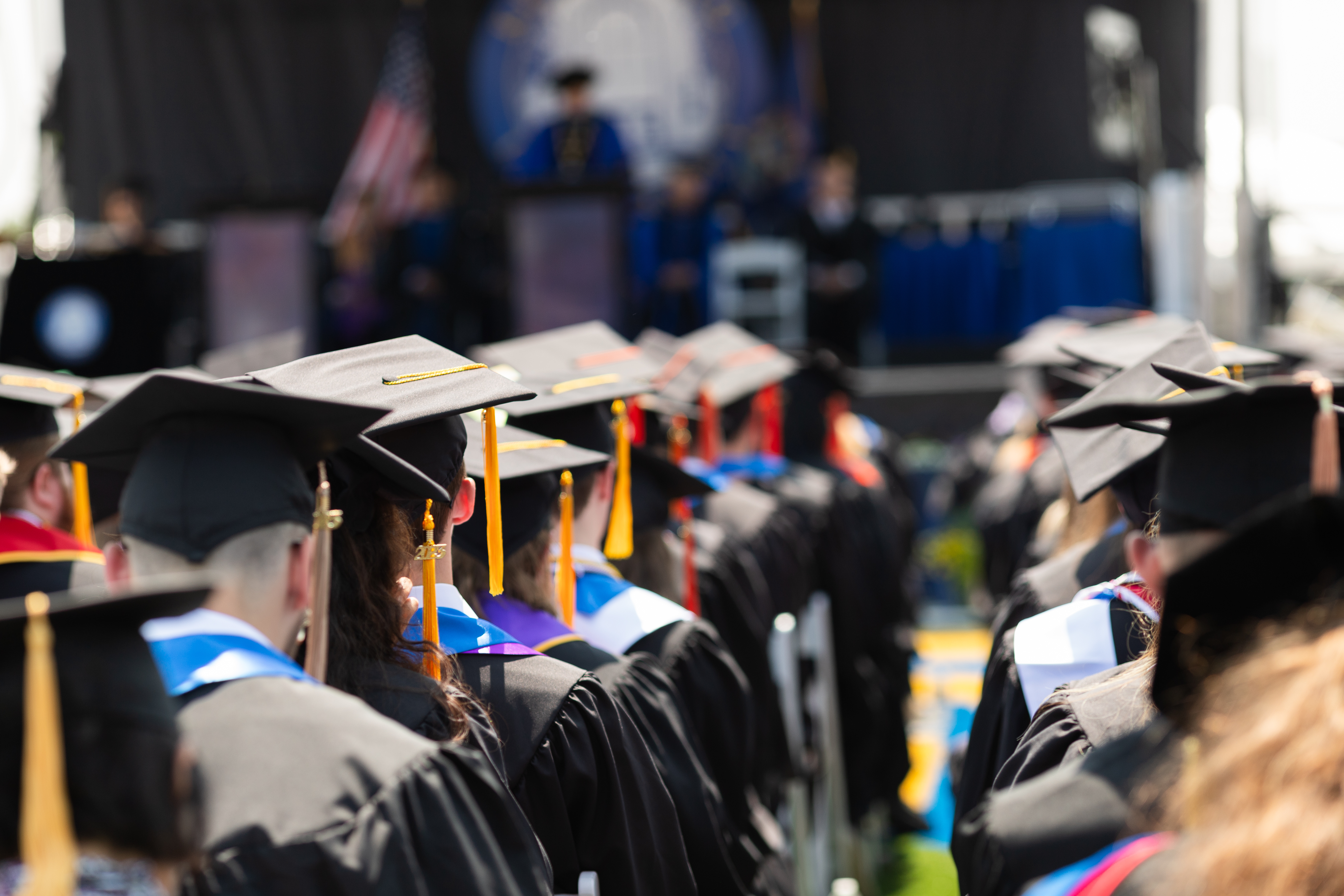 students at commencement 