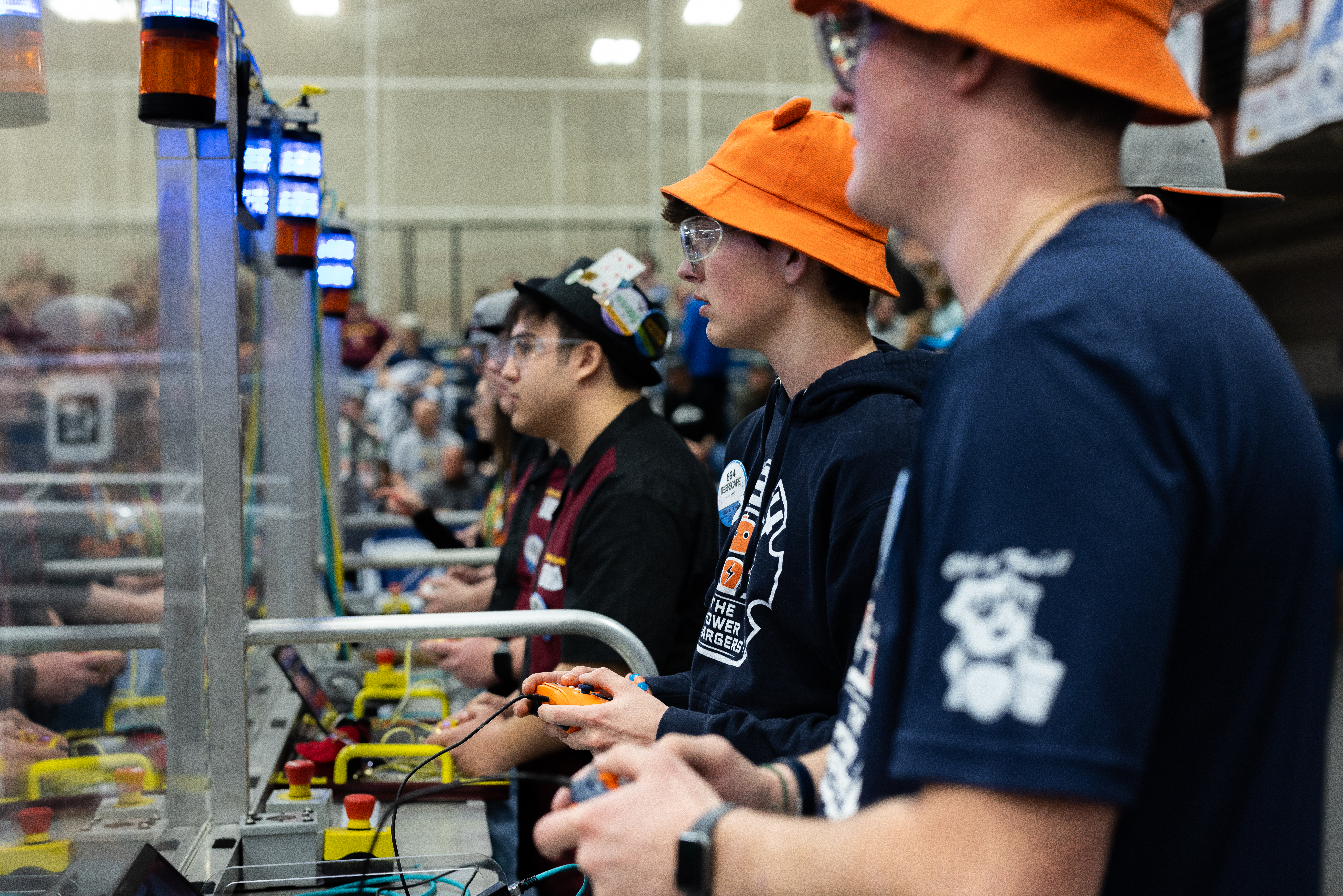 Students battling at FIRST Robotics competition at Kettering University