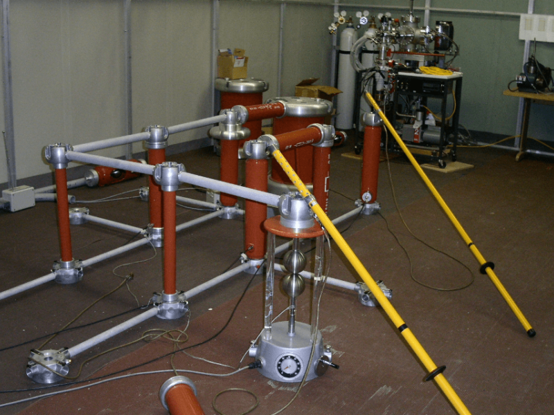 A specialized setup in Kettering University's High Voltage Lab enables advanced research and testing on electrical insulation and high-voltage systems.