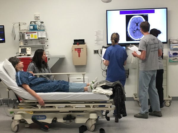 Kettering University students learn how to recognize strokes and heart attacks during a workshop at CMU.