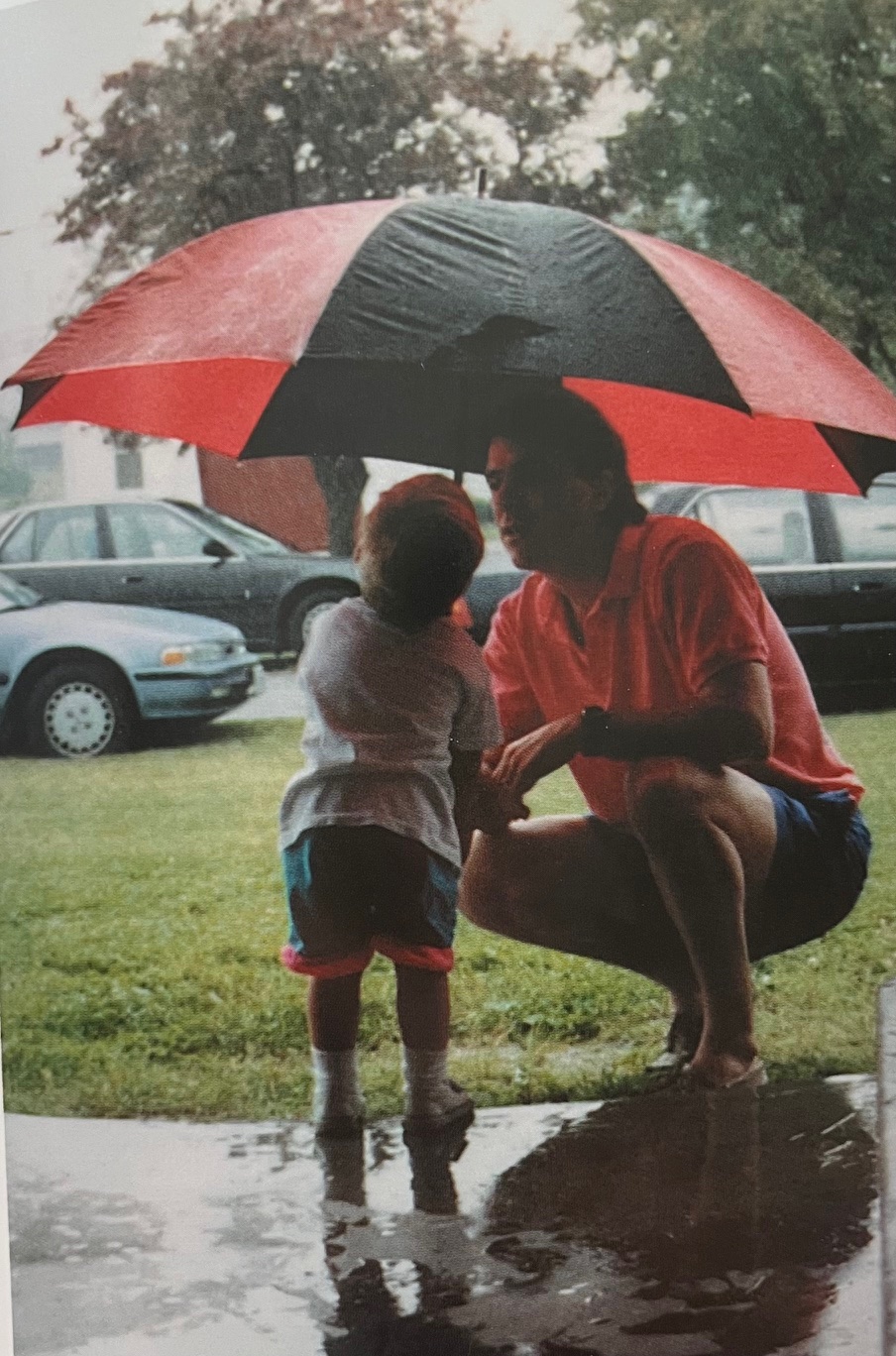 Rick and his son, Greg, in the late 1980's