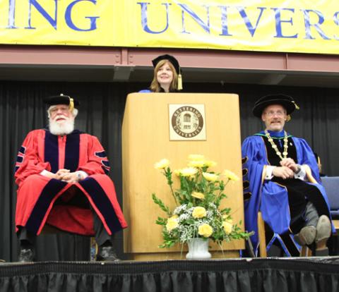 Mary Barra '85 addressed Kettering University graduates just a few months before being named CEO of General Motors Corp.