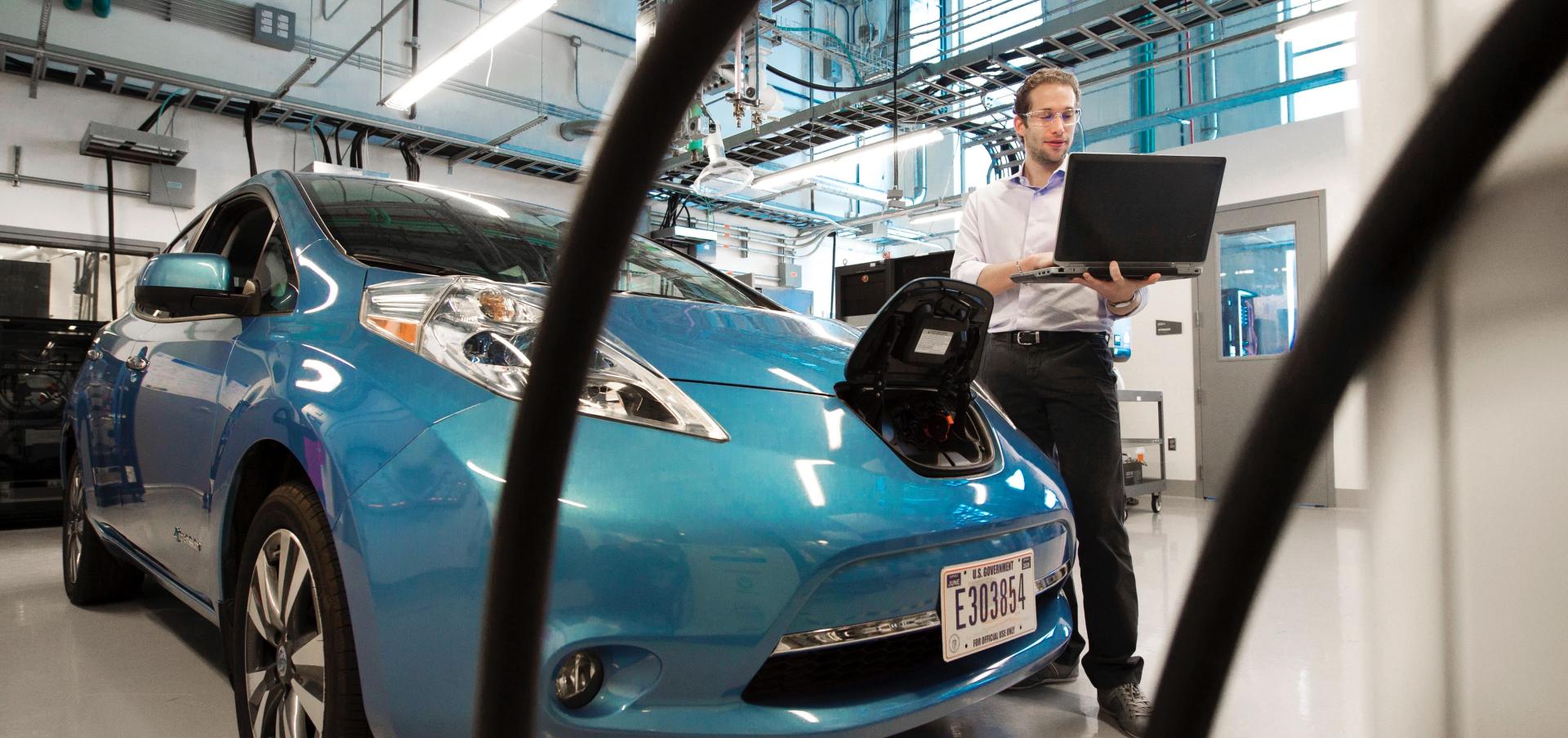 Kettering University students learn about and perform research on electric vehicles.