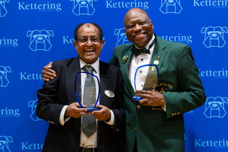 Kettering University’s African American Alumni Network members gathered Saturday, May 18, to celebrate the outstanding contributions of retired professor Dr. Petros “Pete” Gheresus and current faculty member Dr. K. Joel Berry.