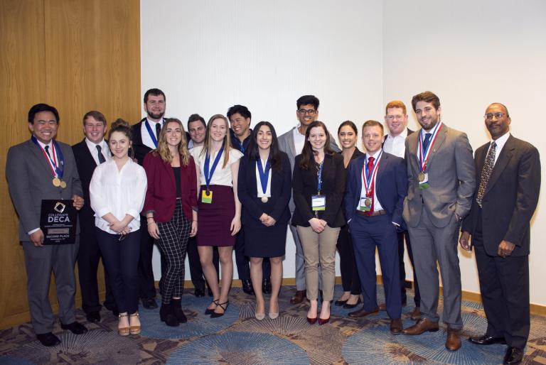 Kettering University's DECA team for international competition