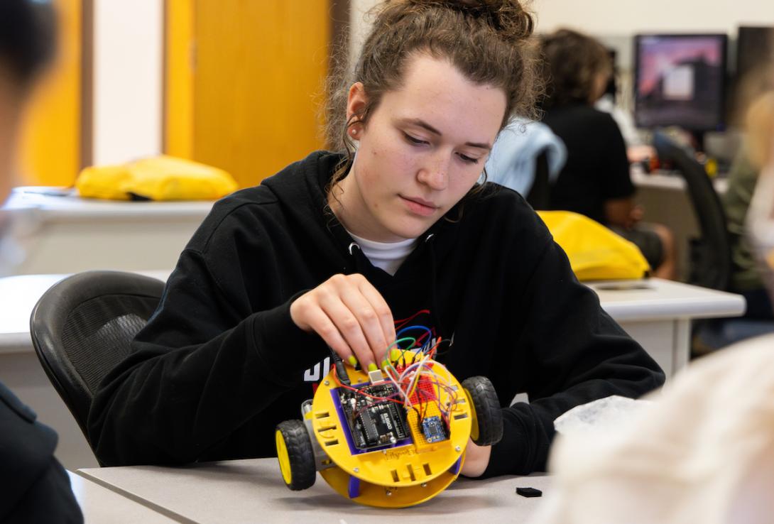 LITES student in lab