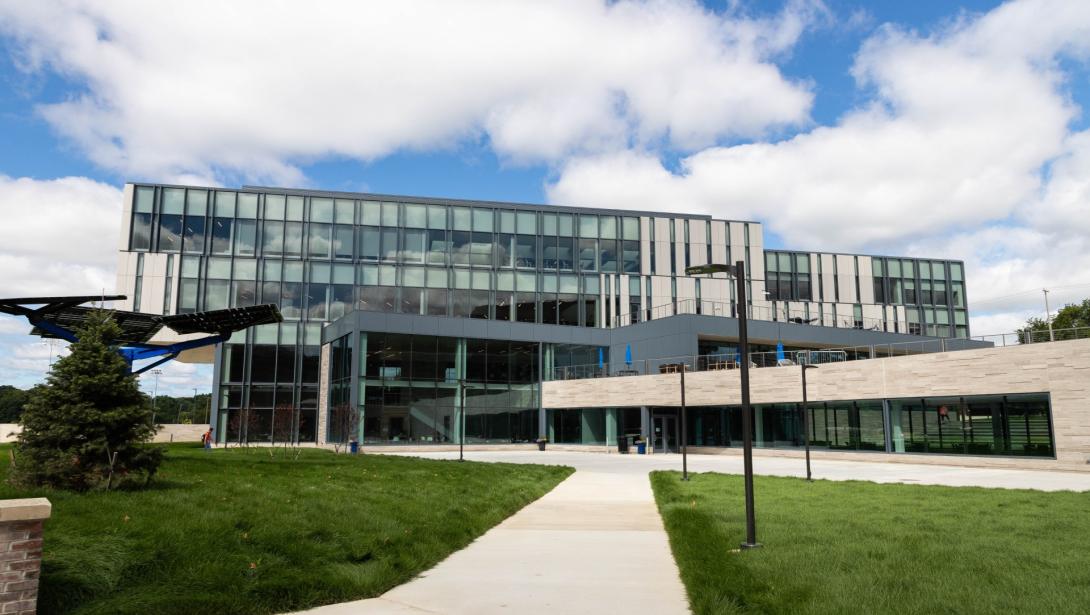 Exterior image of the Learning Commons building