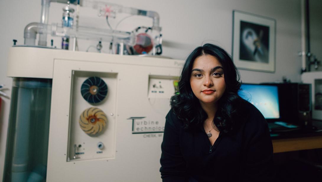 A student in a lab